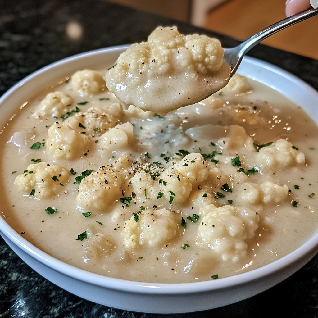 Blumenkohlsuppe mit mildem Geschmack
