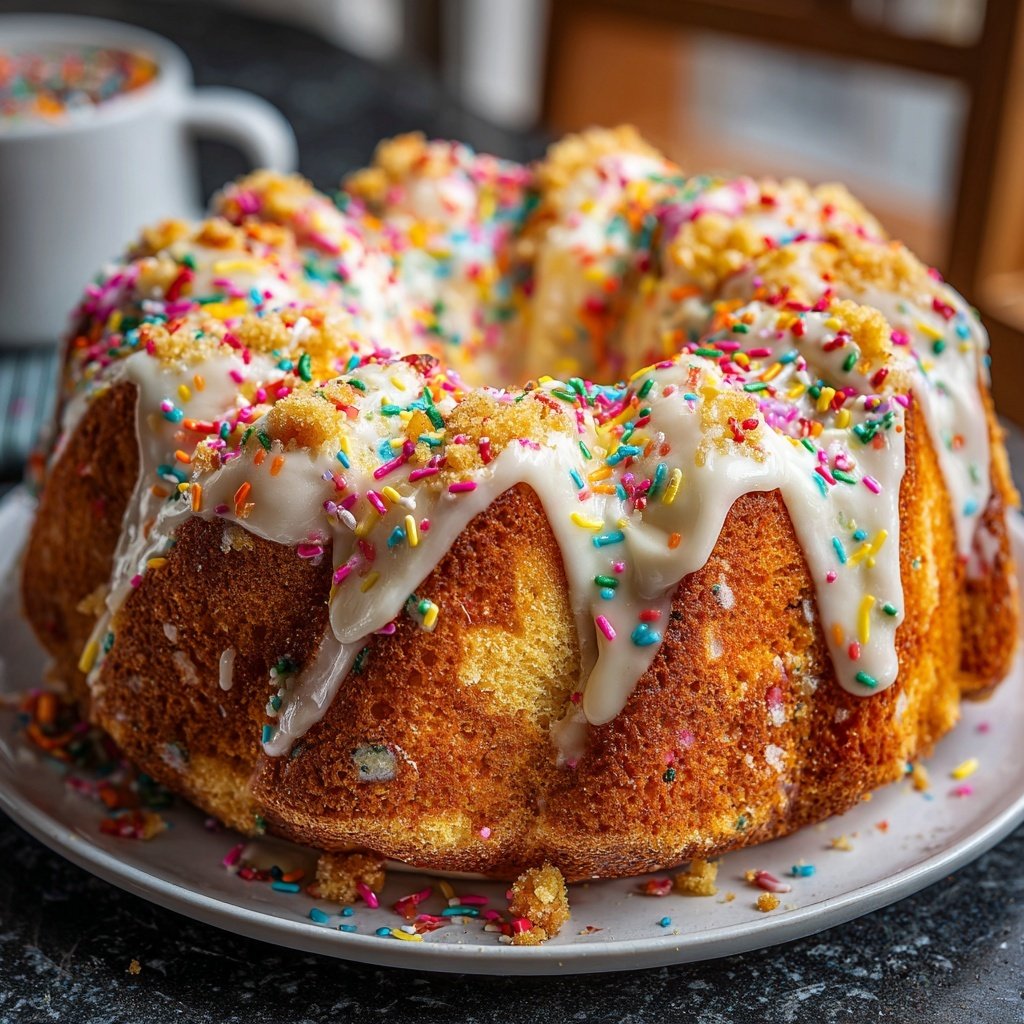 Geburtstagskuchen mit Streuseln