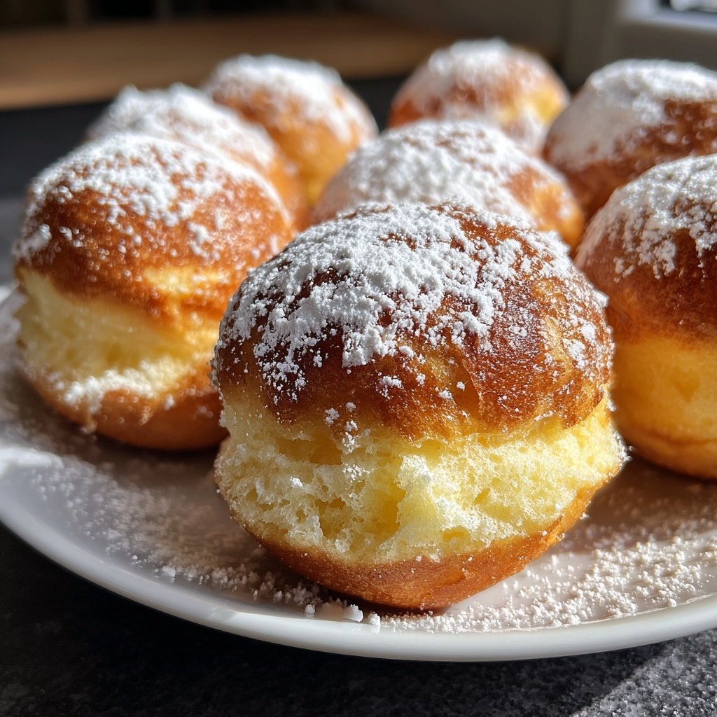 Quarkbällchen mit Joghurtteig