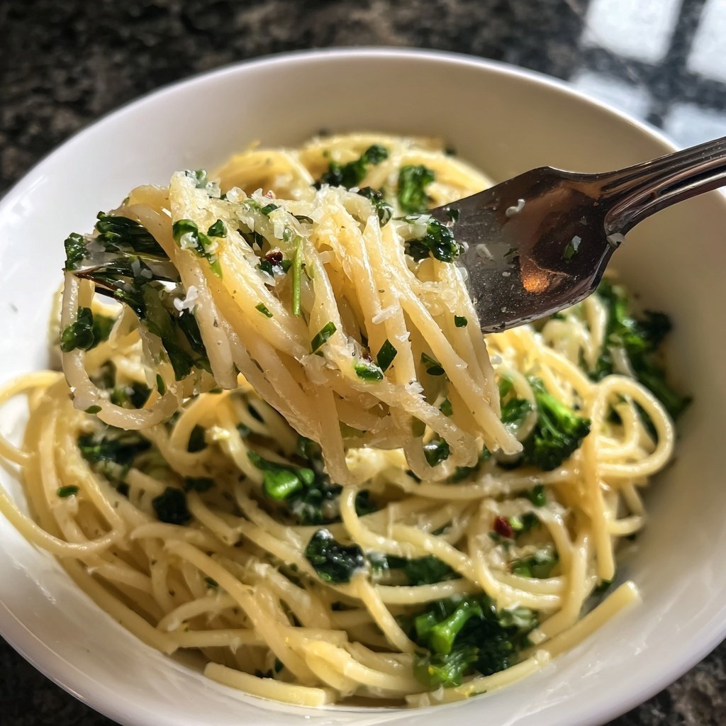 Spaghetti mit Brokkoli und Zitronenöl