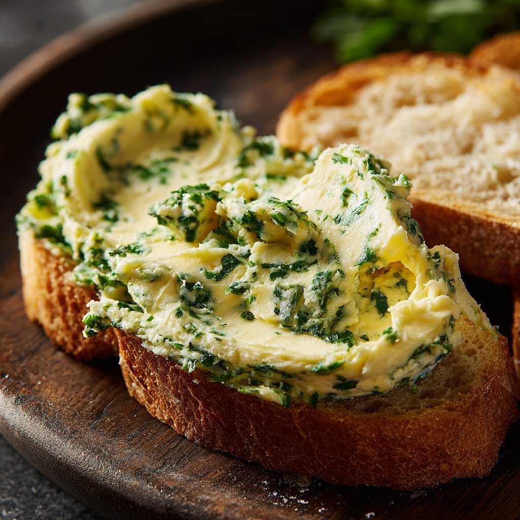 Kräuterbutter Mit Knoblauch Und Salz