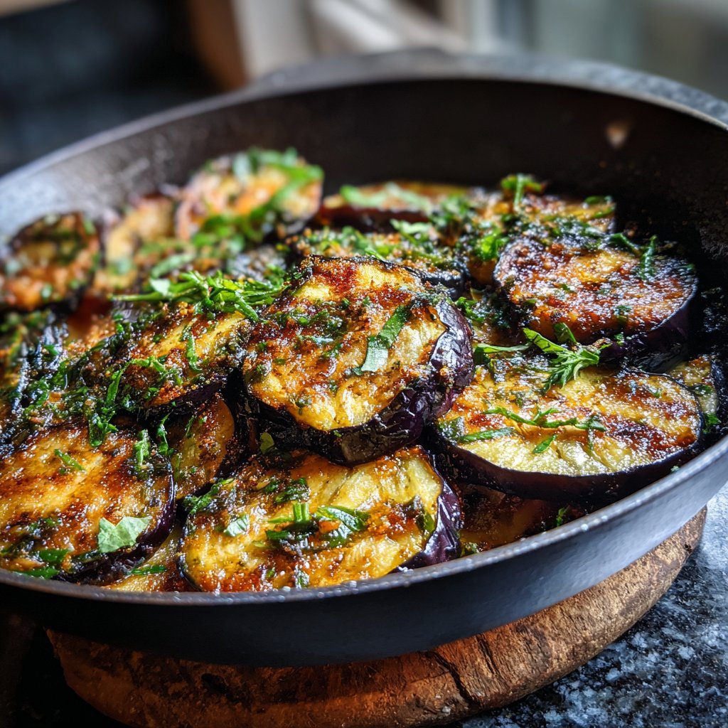 Auberginenpfanne frisch