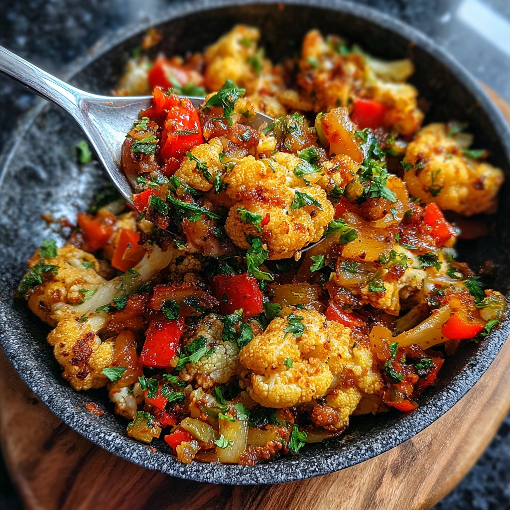 Blumenkohlpfanne vegetarisch