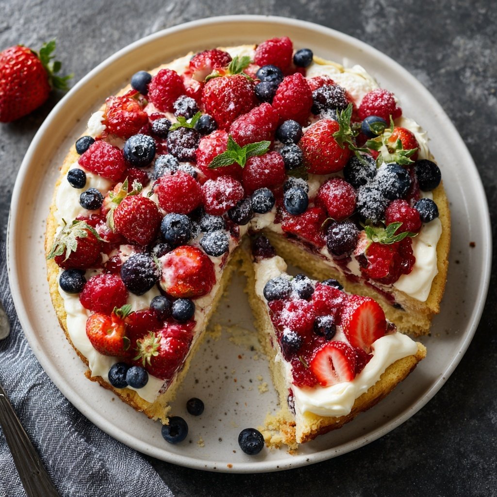 Erdbeerkuchen Mit Beerenmix