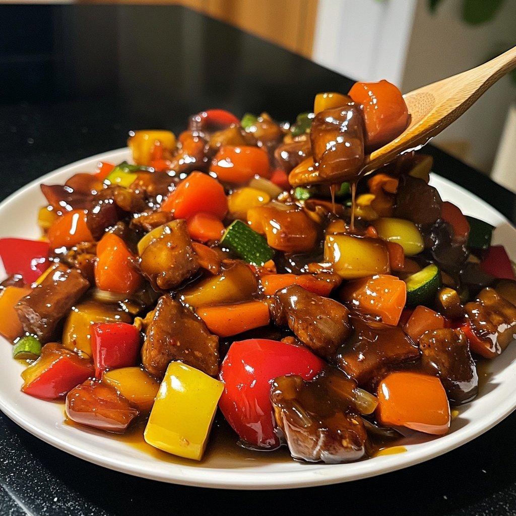 Gemüsepfanne mit Sojasauce